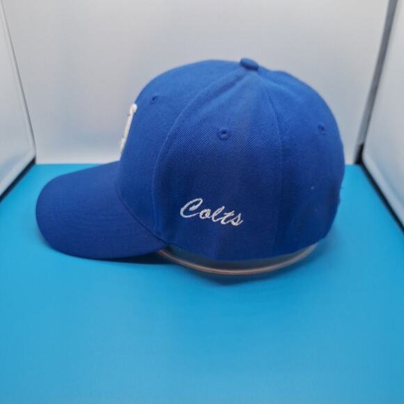 Indianapolis Colts NFL Team Apparel OSFM Hook & Loop Cap Hat Blue - Picture 3 of 7